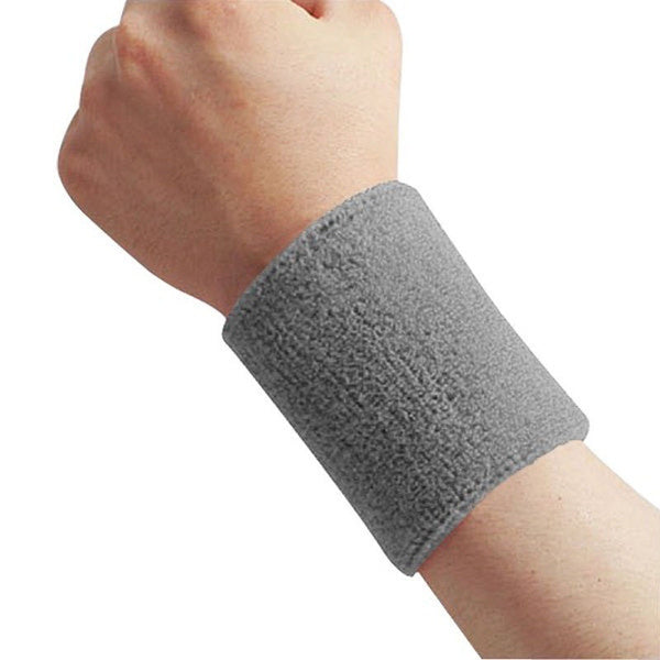1 Pair 4" Gray Wrist Sweatbands