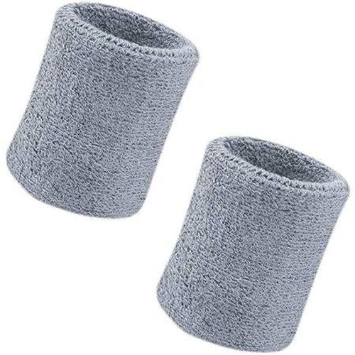 1 Pair 4" Gray Wrist Sweatbands